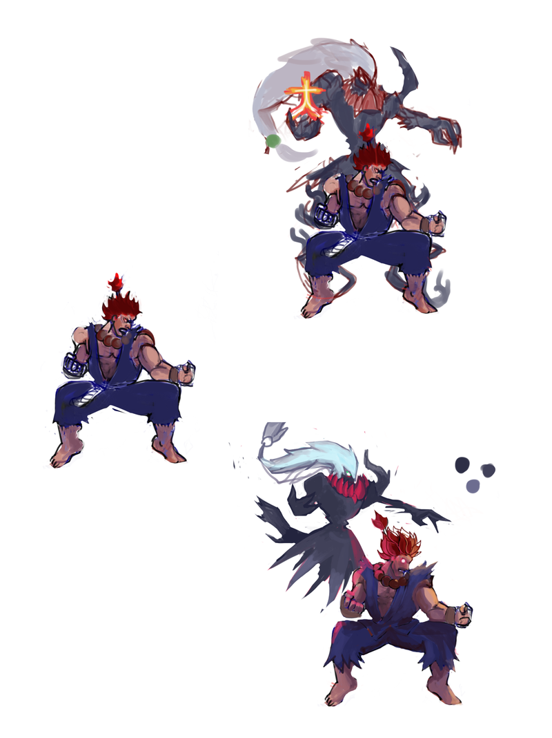 Illustration for article titled SF x PKMN Mini Art Series Finale! Akuma x _______ ?!